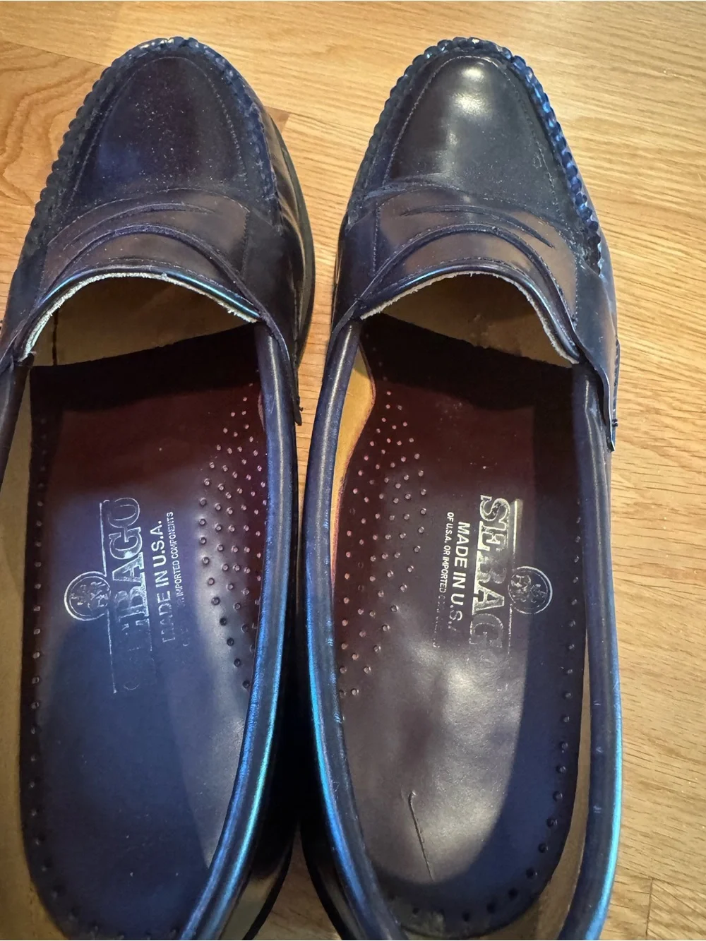 SEBAGO Classic Men's Black Polaris 2 Leather dress shoes sz 10